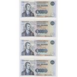 Scotland, Clydesdale Bank 5 Pounds (4) dated 1996, a commemorative set each featuring a different