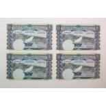 Yemen Democratic Republic 1 Dinar (4) issued 1965, a consecutively numbered run, serial No.