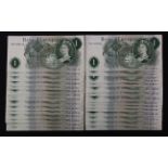 O'Brien 1 Pound (29) issued 1960, some consecutively numbered notes seen (B282, Pick374a) a very