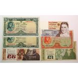 Ireland Republic (6), 5 Pounds (2) dated 1976 & 1999, 1 Pound (3) dated 1947, 1969 & 1978, 10
