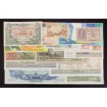 Belgium (17), including 5 Francs dated 1918, 1000 Francs issued 1997, 500 Francs issued 1998, 200