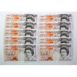 Kentfield 10 Pounds (10) issued 1992, a consecutively numbered run serial B79 248021 - B79 248030 (