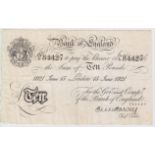 Harvey 10 Pounds dated 15th June 1921, serial 10/L 84427, London issue (B209b, Pick313) Fine