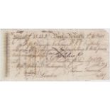 Newcastle, Bank in Newcastle upon Tyne, 50 Day Sight Note dated 1808 for 48 Pounds, 13 Shillings & 3