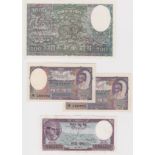 Nepal (4) 100 Rupees issued 1951 (TBB B107a, Pick7) staple holes at left as issued, light signs of