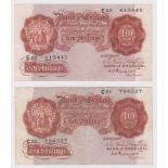 Peppiatt 10 Shillings (2) issued 1934, pre war issue without security thread, serial C91 794527 &