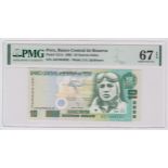 Peru 10 Neuvos Soles dated 10th September 1992, serial A0749463E (TBB B493a, Pick151A) in PMG holder