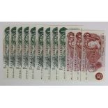 Page & Fforde (12), a collection of REPLACEMENT notes, Page 1 Pound (9) a consecutively numbered run