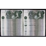 O'Brien 1 Pound (30) issued 1960, a consecutively numbered run of notes serial 95T 675899 - 95T