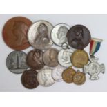 British Commemorative Medals (15) 18th to 20thC collection, silver noted.