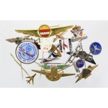 Airline & Flying badges & pins (approx 19) - various, includes 4x Aer Lingus badges