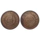 Ceylon (Sri Lanka) British Colonial, George Steuart & Co. Wekande Mills bronze (halfpenny?) 1843,