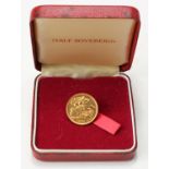 Half Sovereign 1982 GEF in a modern red box