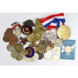 Australia (40) commemorative medals, medalets, tokens, and 7x military badges.