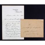 King Edward VII (1841-1910). Original three sided manuscript document on headed 'Tulchan Lodge'