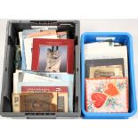 Ephemera range in boxes (x2) including Cards / Books, etc. Needs a rummage. 100's of items. (Qty)