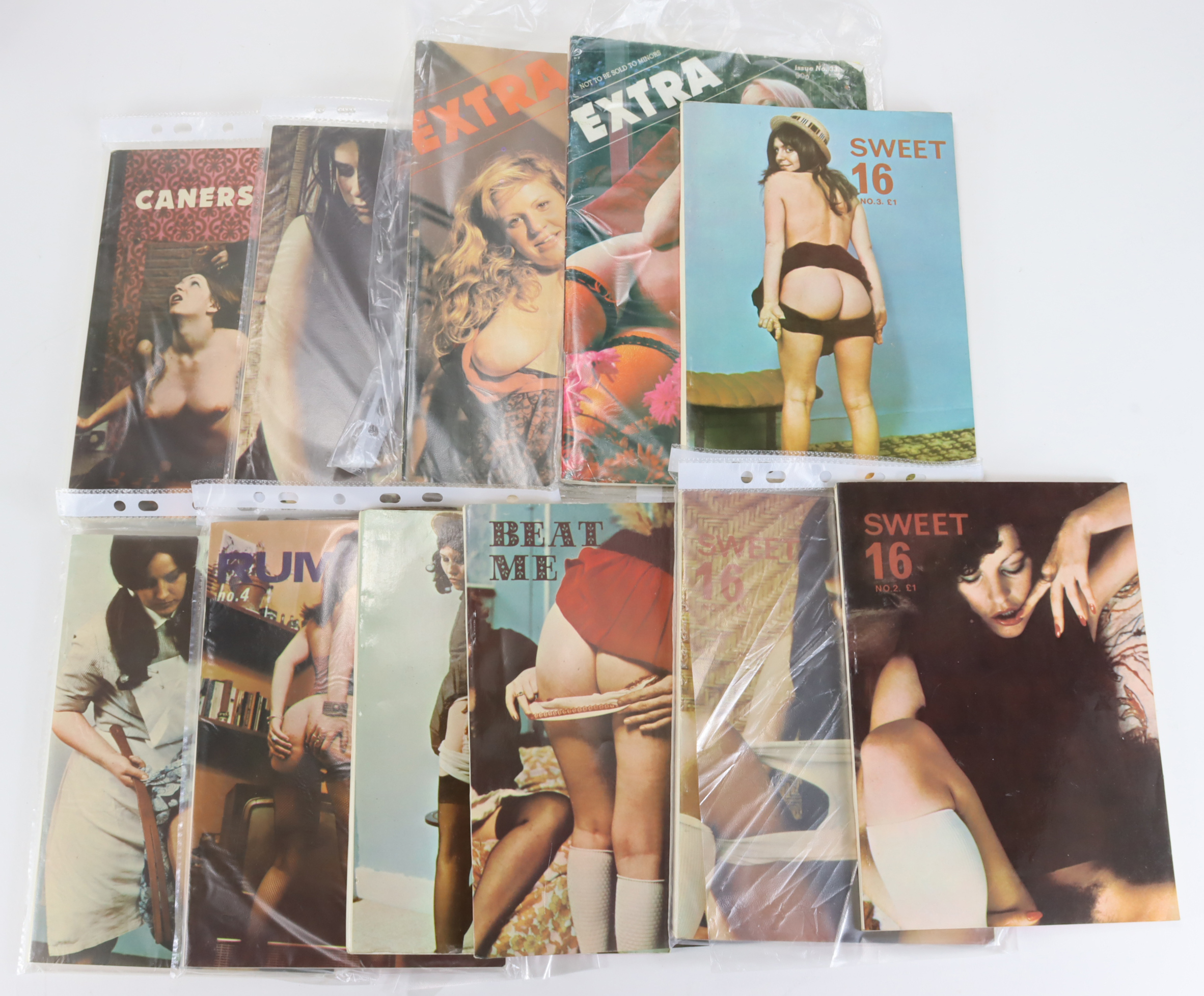 Adult magazines, most in VGC, including rare Fetish titles, small Pocket Size. Needs viewing. (11)