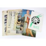 Adult collection of French magazines, some mixed condition, noted 2nd version Legenes et nues (1958)