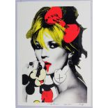 Kate Moss, scarce Artist Proof 8" x 6" by Death NYC, American Artist born 1979, signed in pencil