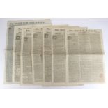 Ipswich interest. Seven issues of the Ipswich Journal, comprising 1763 (x 6, 19th March; 9th