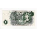 Hollom 1 Pound issued 1963, very rare FIRST RUN REPLACEMENT note 'M01R' prefix, serial M01R