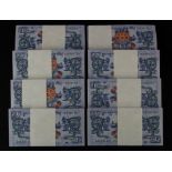 Bhutan 1 Ngultrum (800) dated 2013, 8 full bundles of 100 consecutively numbered notes (TBB B216b,