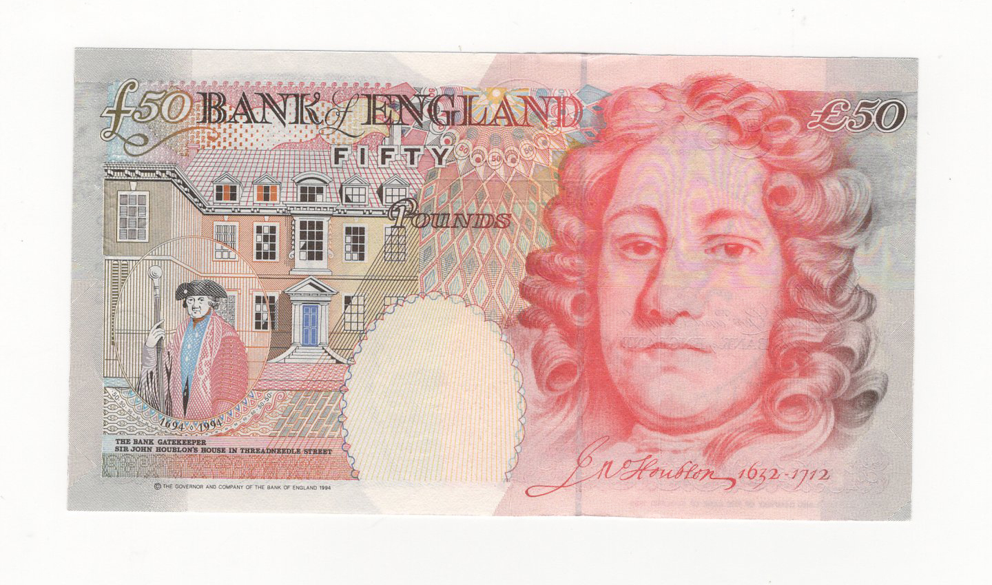 Bailey 50 Pounds issued 2006, FIRST prefix of mid run 'M01' prefix, serial M01 040502 (B404, - Image 2 of 2