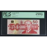 Canada 50 Dollars dated 1988, signed Knight & Dodge, serial FHY 4655498 (TBB B361d, Pick98d) in PCGS