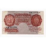 Peppiatt 10 Shillings issued 1948, very rare LAST RUN REPLACEMENT note '03A' prefix, serial 03A