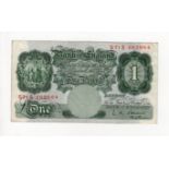 O'Brien 1 Pound issued 1950, scarce FIRST RUN REPLACEMENT note 'S71S' prefix, serial S71S 262664 (