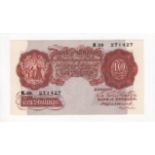 Catterns 10 Shillings issued 1930, LAST SERIES serial K39 271427 (B223, Pick362b) Uncirculated and