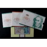 Debden sets (3) comprising C126 Year Prefix issued 1998 Kentfield 5 Pounds YR19 981480, C149 &