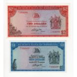 Rhodesia (2), a pair of Replacement notes, 2 Dollars dated 10th April 1979, 'X/1' prefix REPLACEMENT