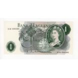 Hollom 1 Pound issued 1963, very rare FIRST RUN REPLACEMENT note '01M' prefix, serial 01M 484266 (