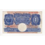 Peppiatt 1 Pound issued 1940, blue WW2 emergency issue, scarce FIRST RUN REPLACEMENT note 'S01D'