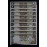 Kuwait 20 Dinars (10) issued 1986 - 1991 (Law 1968), a group of pre Gulf War issues which were