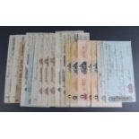 Spain & Cuba Cheques (20), a bundle of large cheques from Spain and Cuba, dated range 1905 - 1922