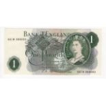 Fforde 1 Pound issued 1967, exceptionally rare FIRST RUN REPLACEMENT note 'N01M' prefix, scarcer