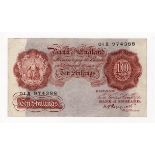 Peppiatt 10 Shillings issued 1948, very rare FIRST RUN REPLACEMENT note '01A' prefix, serial 01A