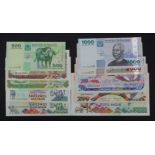 Tanzania (11), 10 & 5 Shillings issued 1966, 1000 Shilingi issued 1990, 20 Shilingi (2) issued