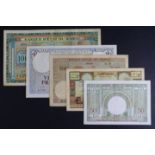 Morocco (5), a good group comprising 500 Francs dated 19th December 1956 (TBB B229b, Pick46) about