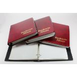 Albums, Banknote albums (4), good albums all with sleeves, Red finish, used