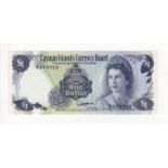 Cayman Islands 1 Dollar dated 1974 (issued 1985), scarce 'Z/1' prefix REPLACEMENT note, serial Z/1