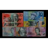 Australia (7), an Unciculated collection of Polymer notes comprising 50 Dollars dated 2010, 20