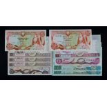 Cyprus (10), 500 Mils dated 1982 (TBB B305a, Pick45a), 10 Pounds (2) dated 1997 (TBB B320b,