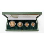 Four coin set 2005 (£5, £2, Sovereign & Half Sovereign). FDC boxed as issued