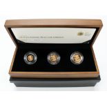 Three Coin Set 2010 (Sovereign, Half Sovereign & Quarter Sovereign) Proof FDC boxed as issued