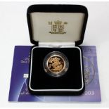 Sovereign 2003 Proof FDC boxed with certificate (missing outer box)