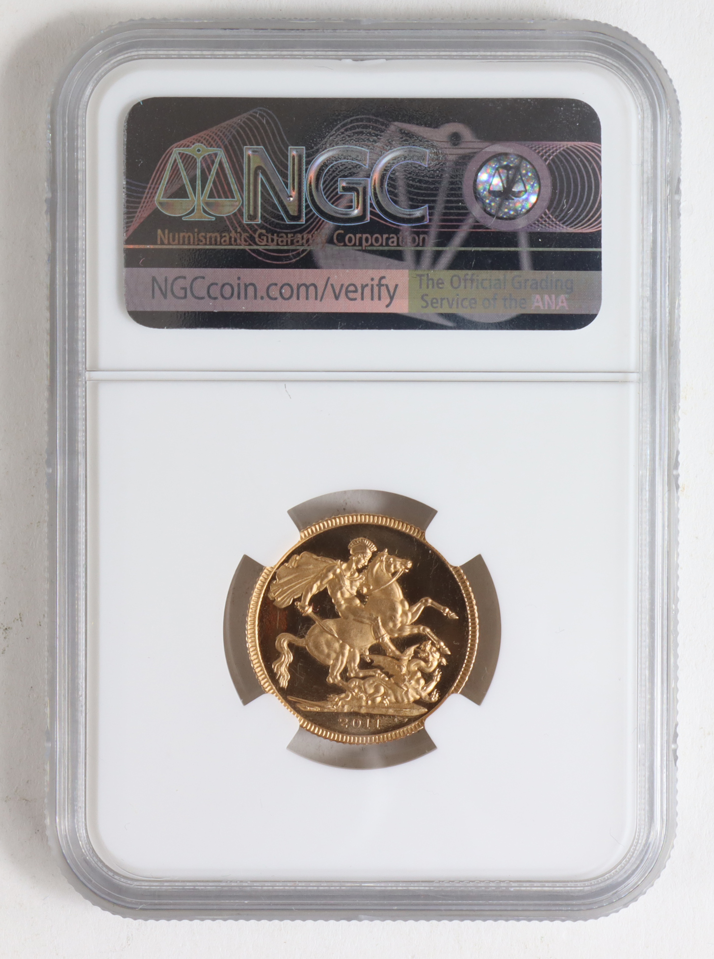 Sovereign 2011 Proof, slabbed by NGC PF65 ULTRA CAMEO. - Image 2 of 2