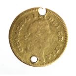 Third-Guinea 1803 double-holed Fair, 2.60g